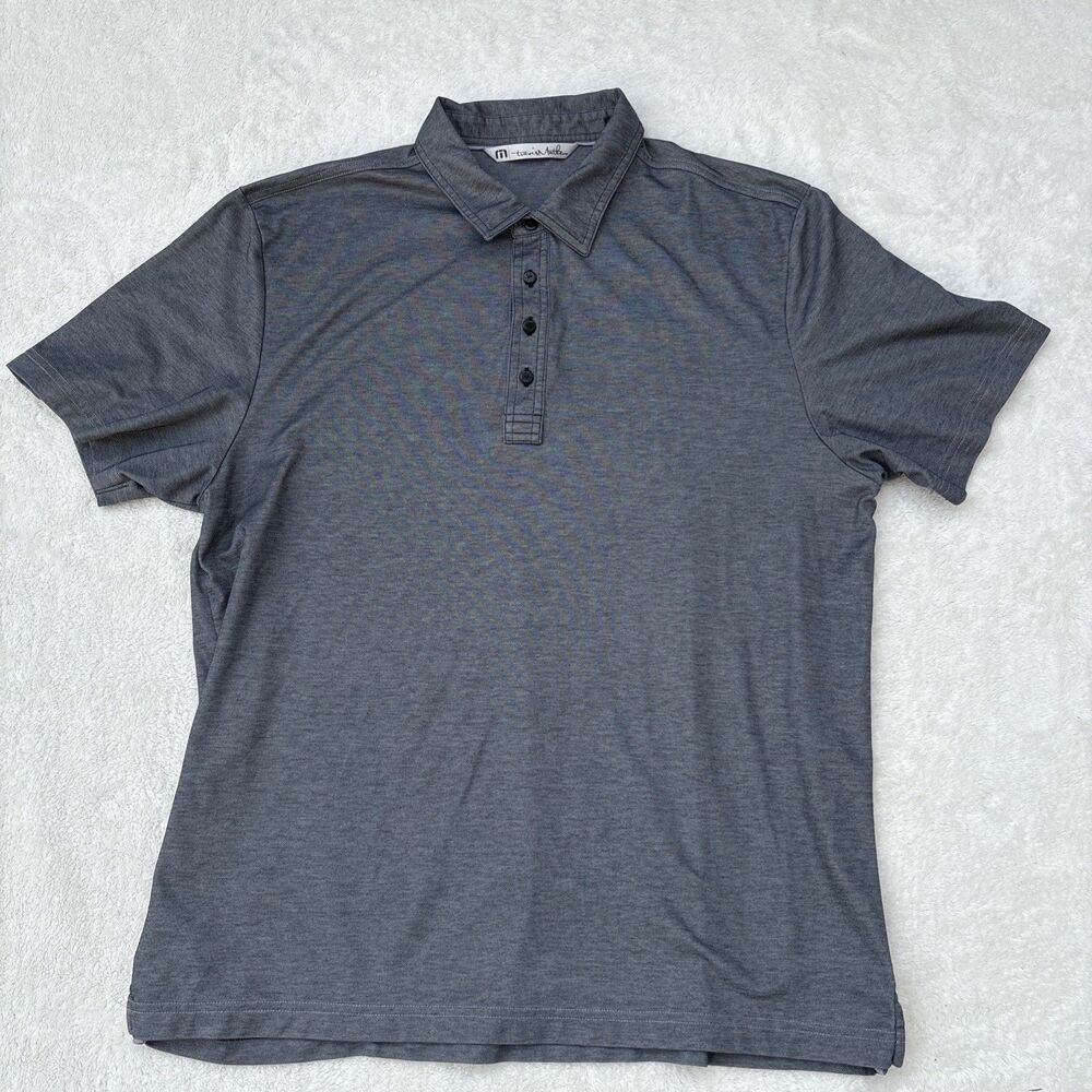 Travis Matthews polo shirt Gray men’s Size extra large Cotton Blend logo